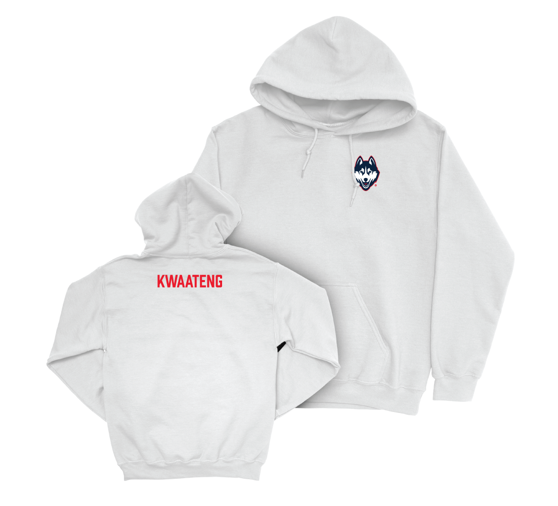 UConn Men's Track & Field Logo White Hoodie - Richmond Kwaateng Small