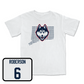 White Football Bleed Blue Comfort Colors Tee Youth Large / Ta'Quan Roberson | #6