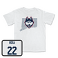 White Football Bleed Blue Comfort Colors Tee Youth Large / Victor Rosa | #22