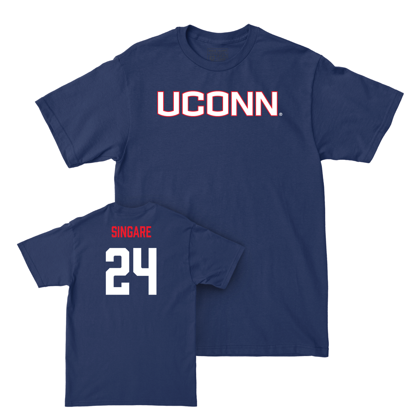 Navy Men's Basketball UConn Tee - Youssouf Singare Small