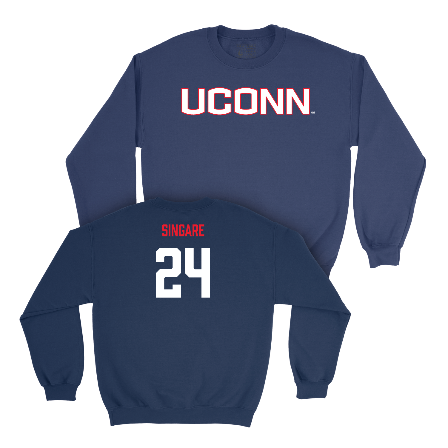 Navy Men's Basketball UConn Crewneck - Youssouf Singare Small