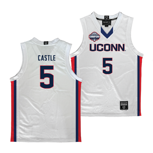 PRE-ORDER: UConn Men's Basketball National Champions White Jersey - Stephon Castle | #5