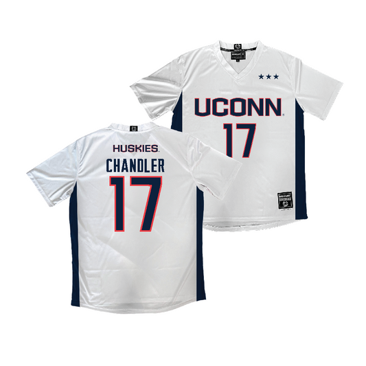 UConn Men's Soccer White Jersey - Kieran Chandler