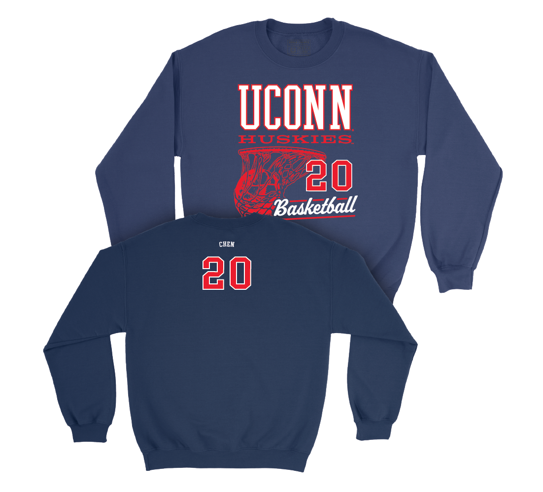 UConn Women's Basketball Hoops Navy Crew  - Kaitlyn Chen