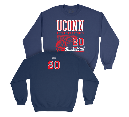 UConn Women's Basketball Hoops Navy Crew  - Kaitlyn Chen