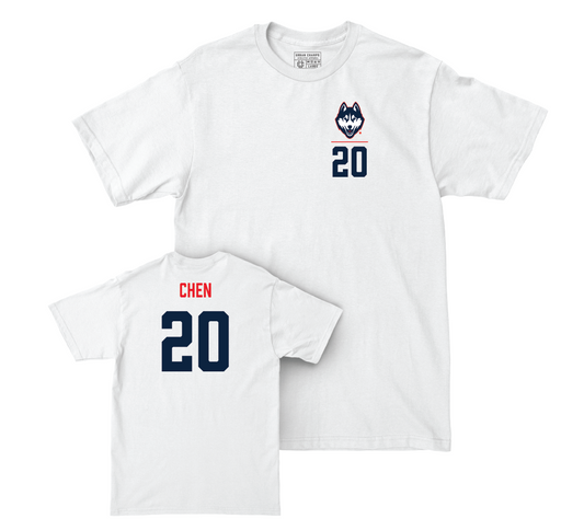 UConn Women's Basketball Logo White Comfort Colors Tee  - Kaitlyn Chen