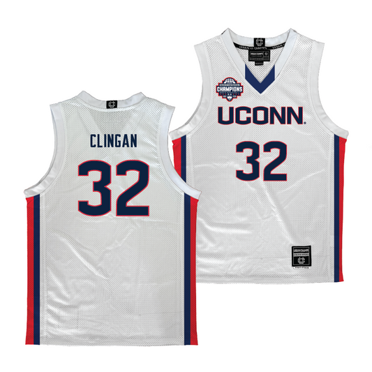 PRE-ORDER: UConn Men's Basketball National Champions White Jersey - Donovan Clingan | #32