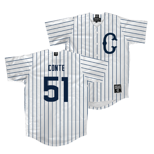 UConn Baseball White Jersey - Giovanni Conte | #51