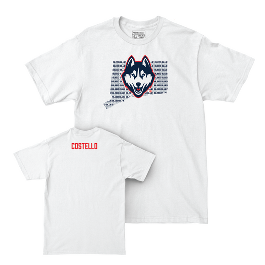 Men's Golf White Bleed Blue Comfort Colors Tee  - Matthew Costello