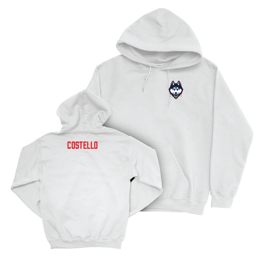 UConn Men's Golf Logo White Hoodie  - Matthew Costello