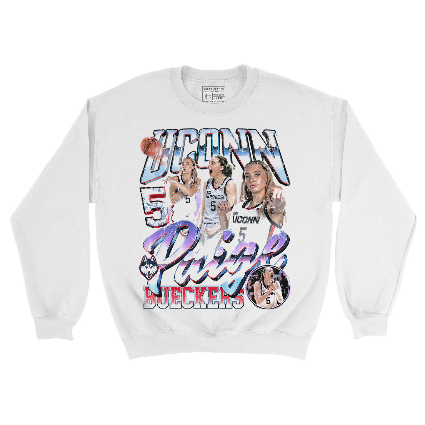 EXCLUSIVE RELEASE: Paige Bueckers 90s Retro White Crew