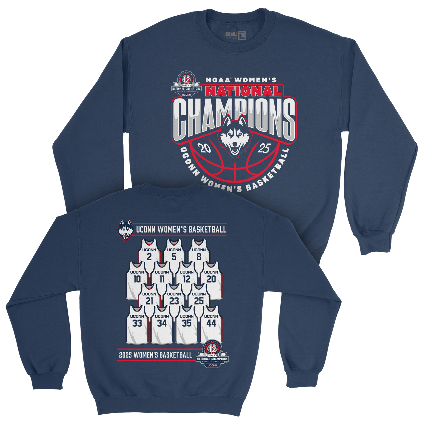 UConn Women's Basketball National Champions Traditional Crew