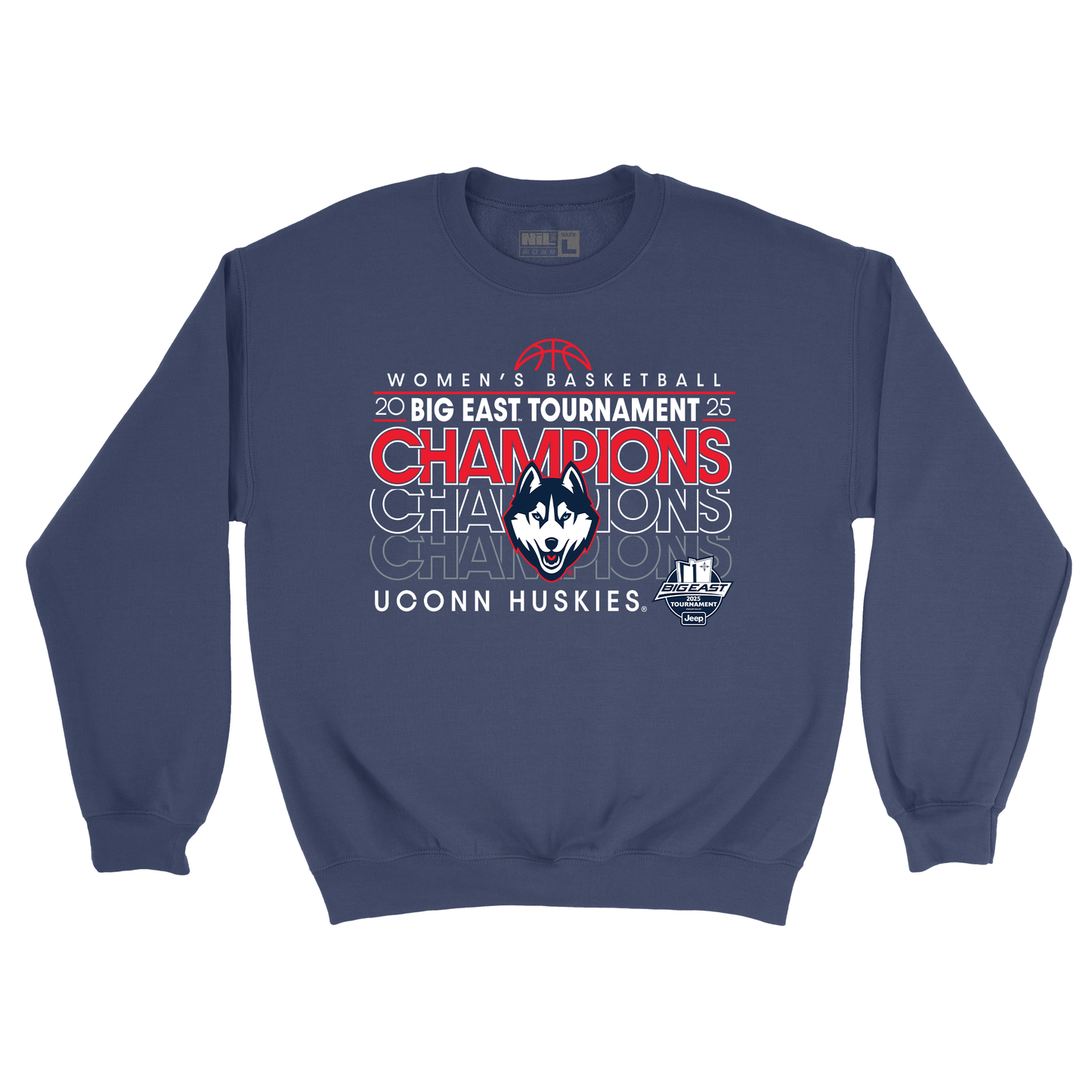 UConn Women's Basketball 2024-25 Big East WBB Tournament Champions Traditional Crew