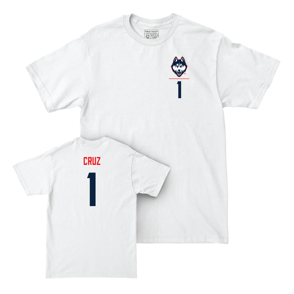 UConn Softball Logo White Comfort Colors Tee  - Bella Cruz