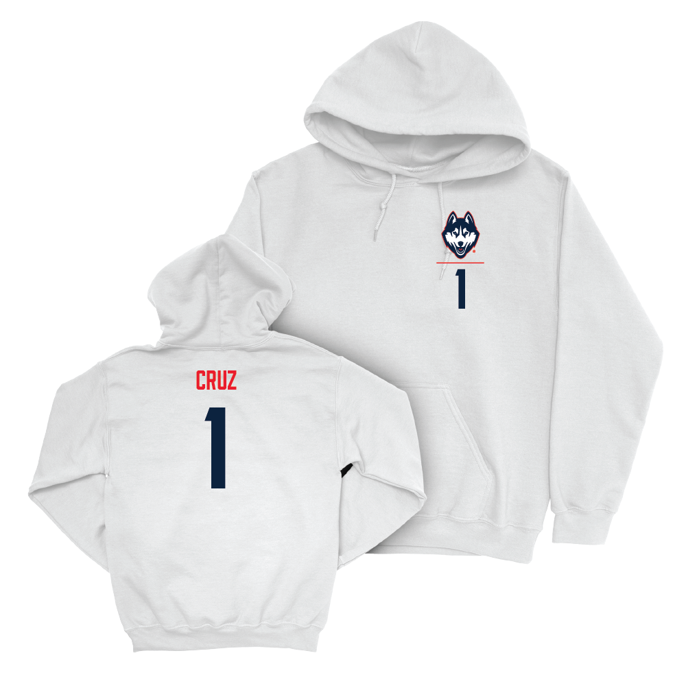 UConn Softball Logo White Hoodie  - Bella Cruz