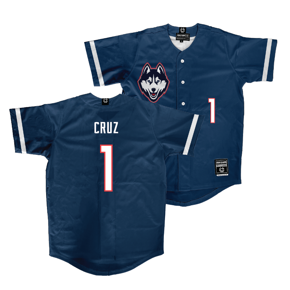 UConn Softball Navy Jersey  - Bella Cruz