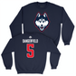 Legacy Collection: UConn Women's Basketball Navy Legacy Crew - Crystal Dangerfield | #5