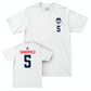 Legacy Collection: UConn Women's Basketball White Logo Comfort Colors Tee - Crystal Dangerfield | #5