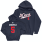 Legacy Collection: UConn Women's Basketball Navy Script Hoodie - Crystal Dangerfield | #5