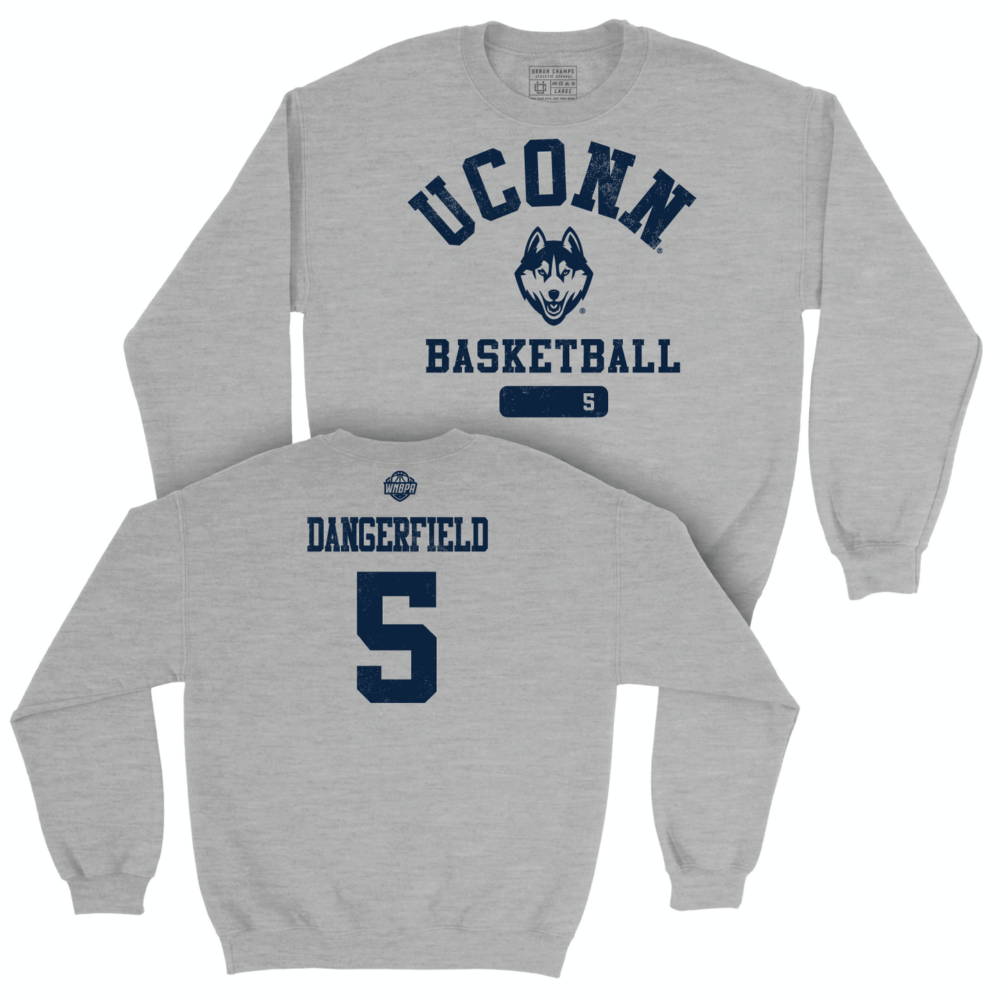 Legacy Collection: UConn Women's Basketball Sport Grey Varsity Crew - Crystal Dangerfield | #5