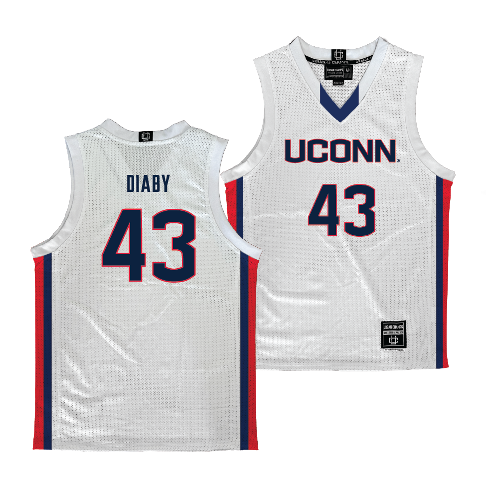 UConn Men's Basketball White Jersey   - Souleymane Diaby