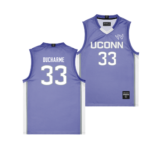 UConn Purple Basketball Jersey - Caroline Ducharme | #33