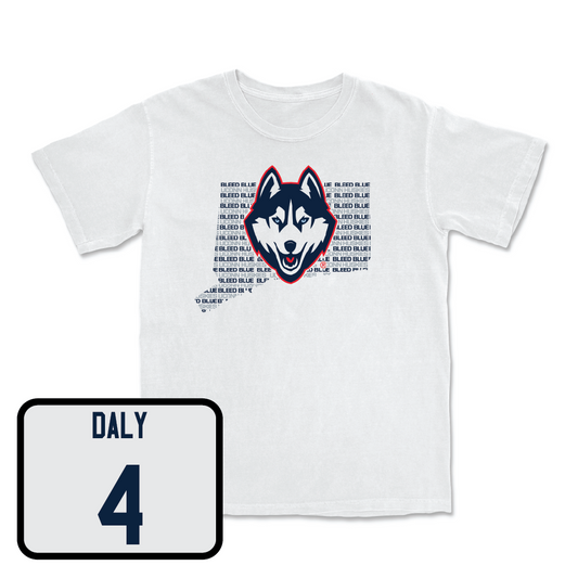 Women's Lacrosse White Bleed Blue Comfort Colors Tee - Riley Daly