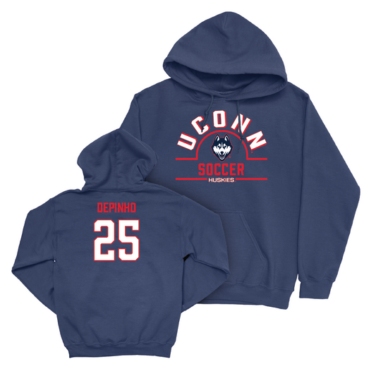 UConn Men's Soccer Arch Navy Hoodie  - Mateo DePinho