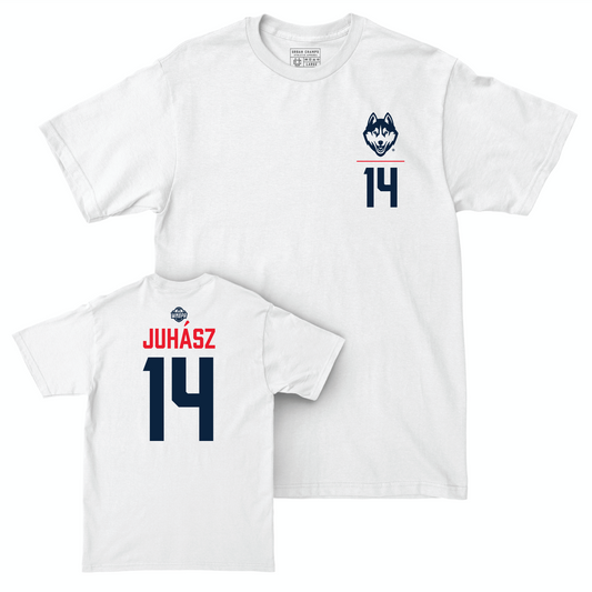 Legacy Collection: UConn Women's Basketball White Logo Comfort Colors Tee - Dorka Juhasz | #14