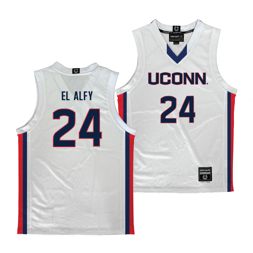 UConn Women's Basketball White Jersey - Jana El Alfy | #24