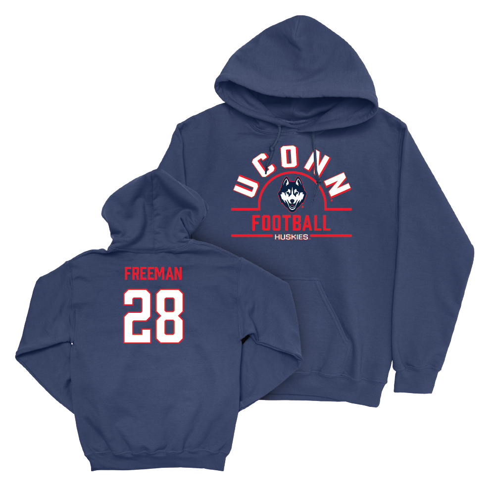 UConn Football Arch Navy Hoodie   - Christopher Freeman