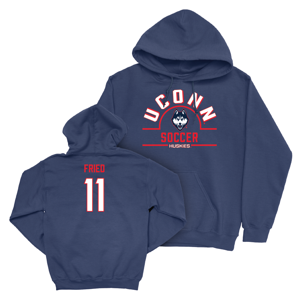 UConn Women's Soccer Arch Navy Hoodie  - Maddie Fried