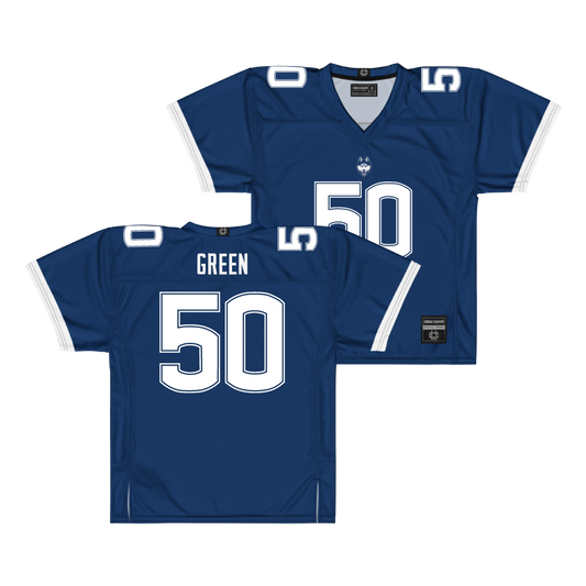 Navy UConn Football Jersey - Ja'Khi Green