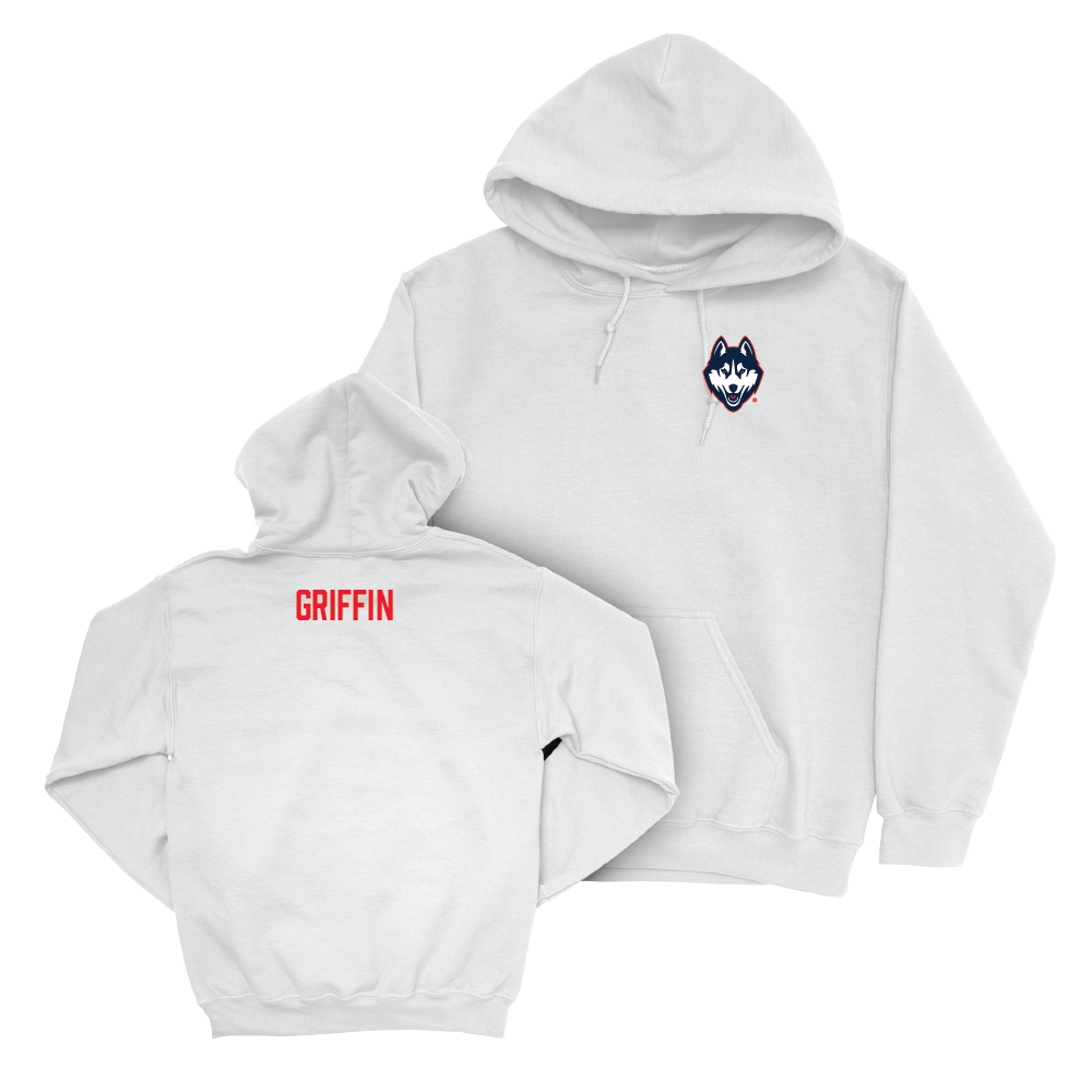 UConn Women's Swim & Dive Logo White Hoodie  - Zoey Griffin