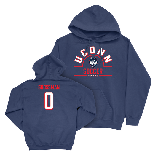 UConn Men's Soccer Arch Navy Hoodie  - Joseph Grossman