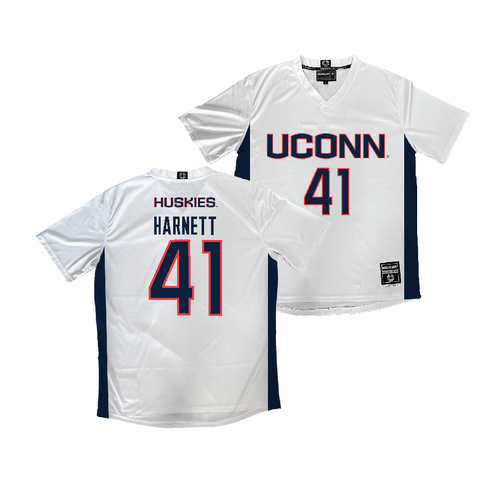 UConn Women's Soccer White Jersey - Jackie Harnett | #41