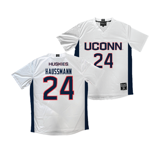 UConn Women's Soccer White Jersey - Sophia Haussmann | #24