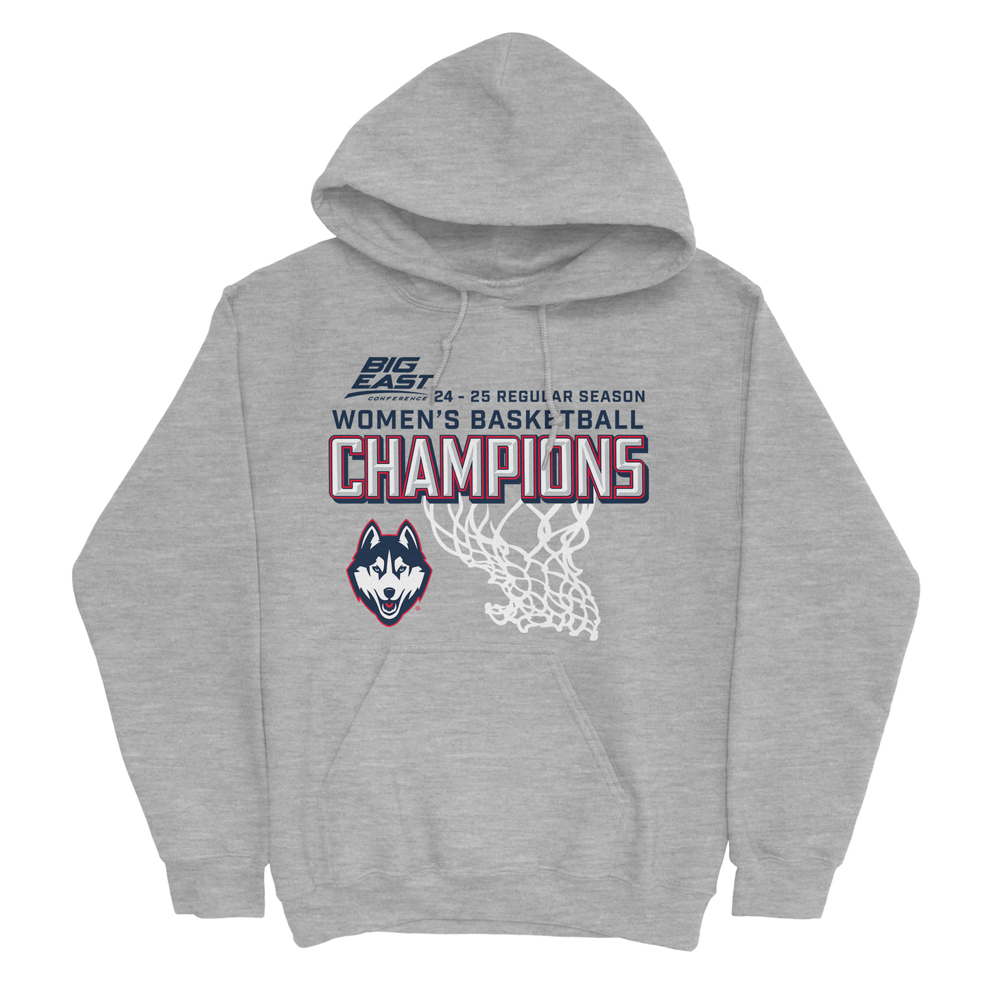 UConn Women's Basketball 2024-2025 Regular Season Champions Sport Grey Hoodie