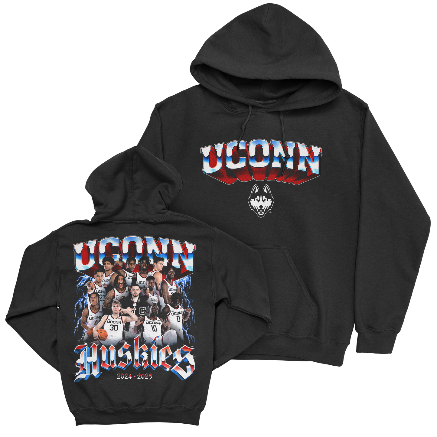 EXCLUSIVE RELEASE: UCONN MBB 24-25' Team Black Hoodie