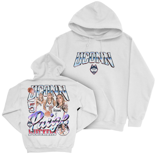 EXCLUSIVE RELEASE: Paige Bueckers 90s Retro White Hoodie