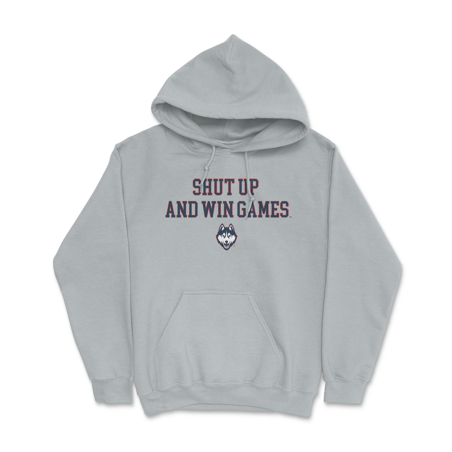 LIMITED RELEASE: UConn Shut Up and Win Games Hoodie in Grey