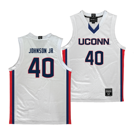 UConn Men's Basketball White Jersey - Andre Johnson Jr | #40