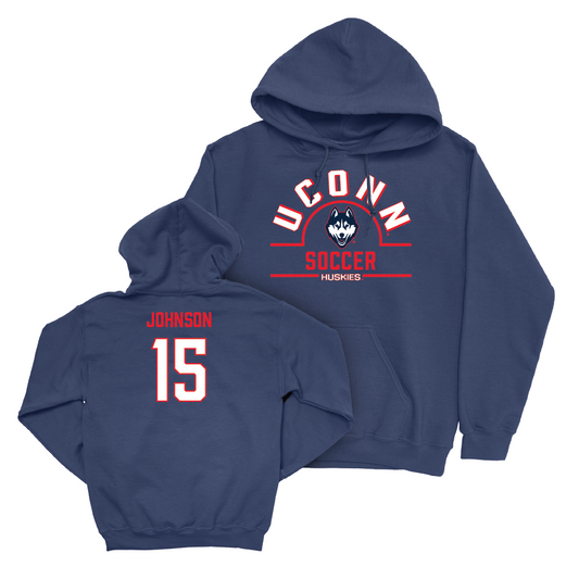 UConn Women's Soccer Arch Navy Hoodie  - Anaya Johnson