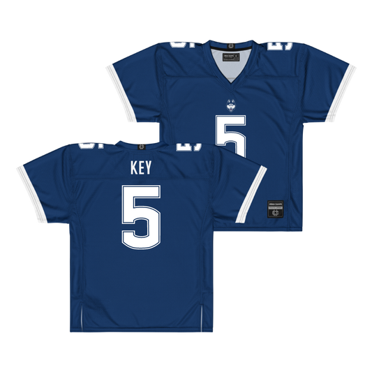 Navy UConn Football Jersey - Aaron Key | #5