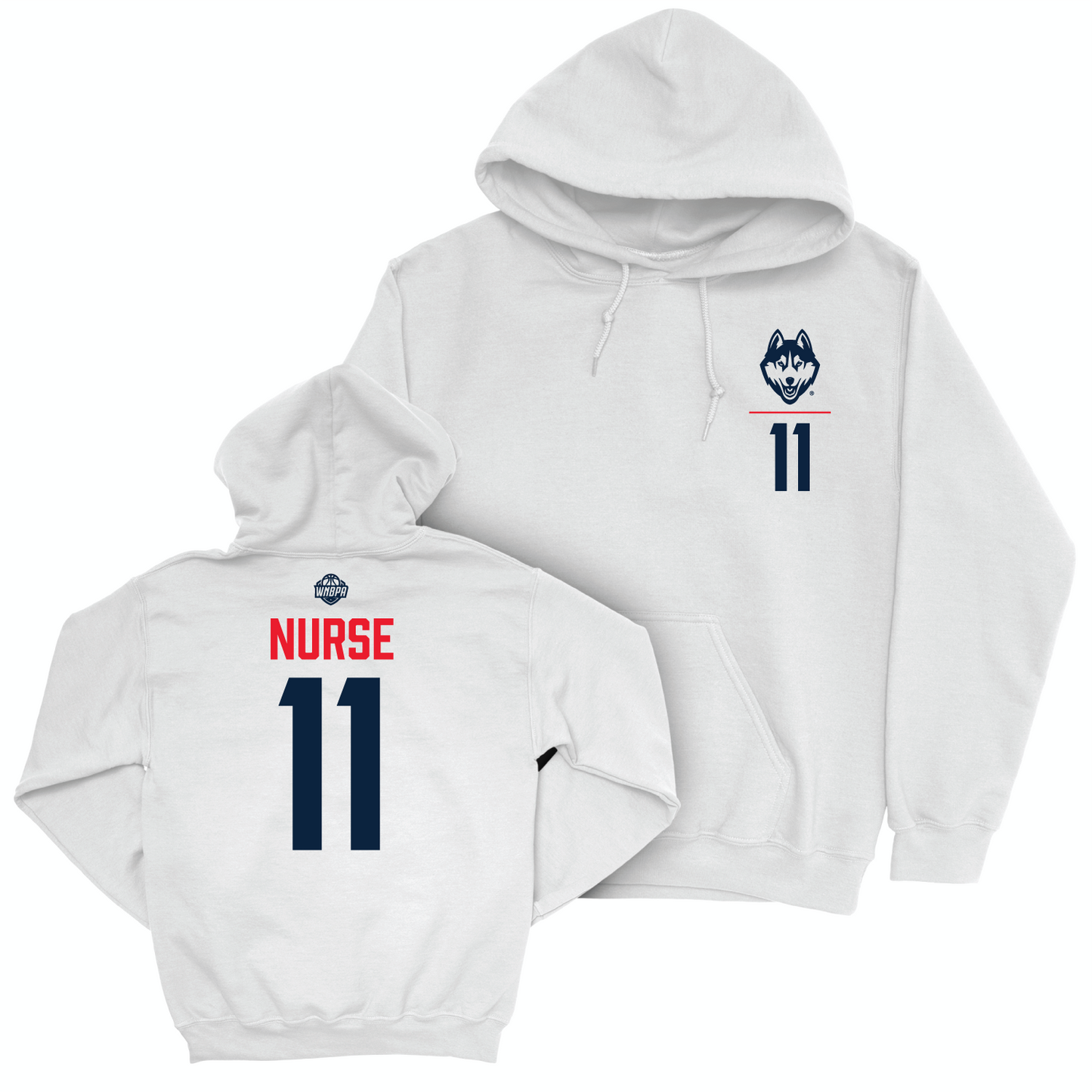 Legacy Collection: UConn Women's Basketball White Logo Hoodie - Kia Nurse | #11