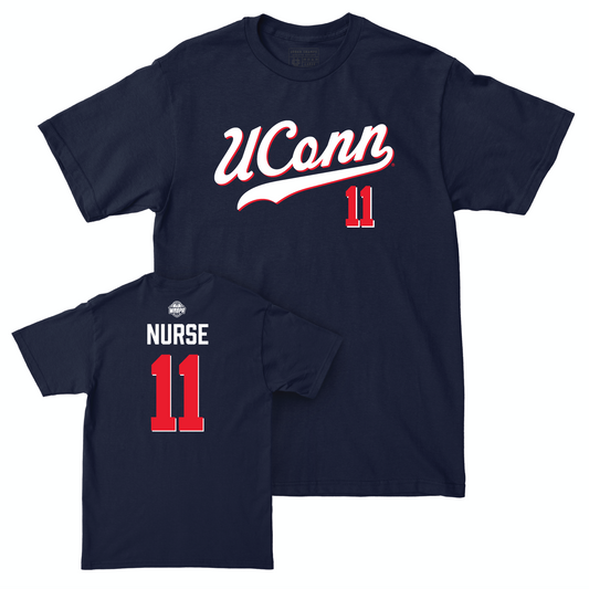 Legacy Collection: UConn Women's Basketball Navy Script Tee - Kia Nurse | #11