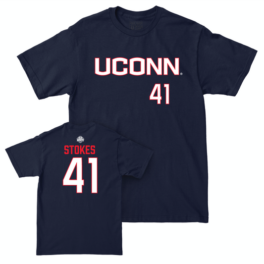 Legacy Collection: UConn Women's Basketball Navy Sideline Tee - Kiah Stokes | #41