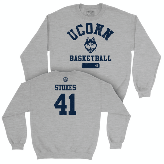 Legacy Collection: UConn Women's Basketball Sport Grey Varsity Crew - Kiah Stokes | #41