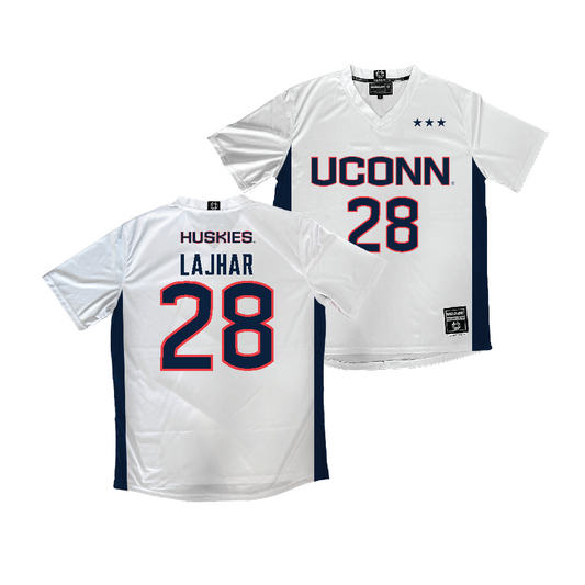 UConn Men's Soccer White Jersey - Ayoub Lajhar