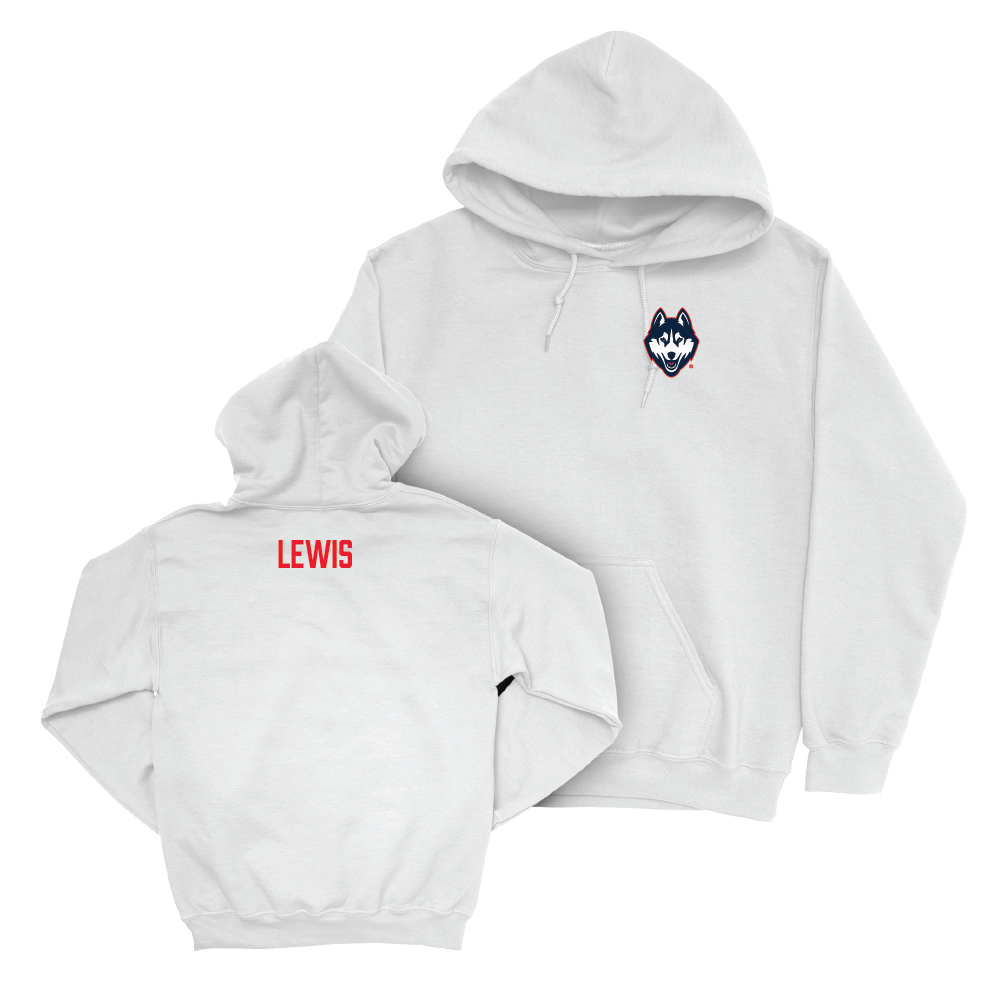 UConn Women's Rowing Logo White Hoodie  - Alexa Lewis